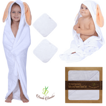 Load image into Gallery viewer, Bamboo Amber Bunny Hooded Towel & 2 Washcloths