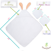 Load image into Gallery viewer, Bamboo Amber Bunny Hooded Towel & 2 Washcloths