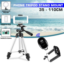 Load image into Gallery viewer, Tripod for Camera or Phone with Bluetooth remote option