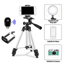 Load image into Gallery viewer, Tripod for Camera or Phone with Bluetooth remote option