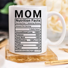 Load image into Gallery viewer, Mother's Day Coffee Mug - Mom Nutrition Facts -