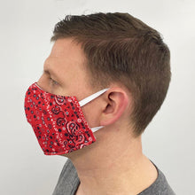 Load image into Gallery viewer, Red Bandana Face Cover