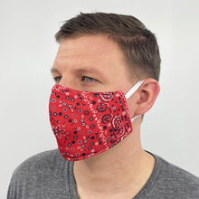 Load image into Gallery viewer, Red Bandana Face Cover