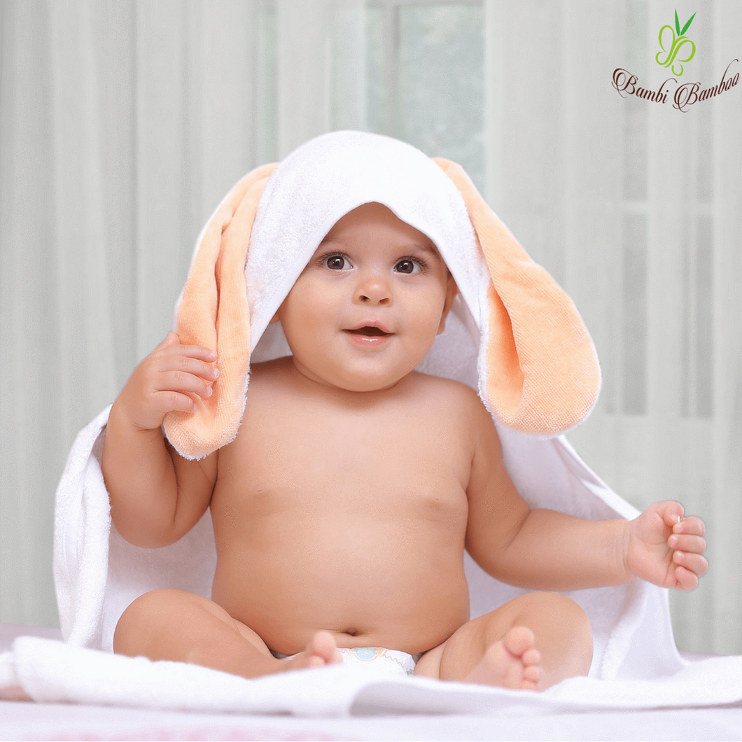 Bamboo Amber Bunny Hooded Towel & 2 Washcloths
