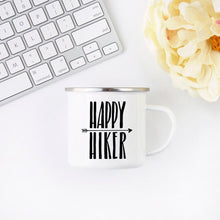 Load image into Gallery viewer, Hiking Gift for Hiker Enamel Mug Wanderlust
